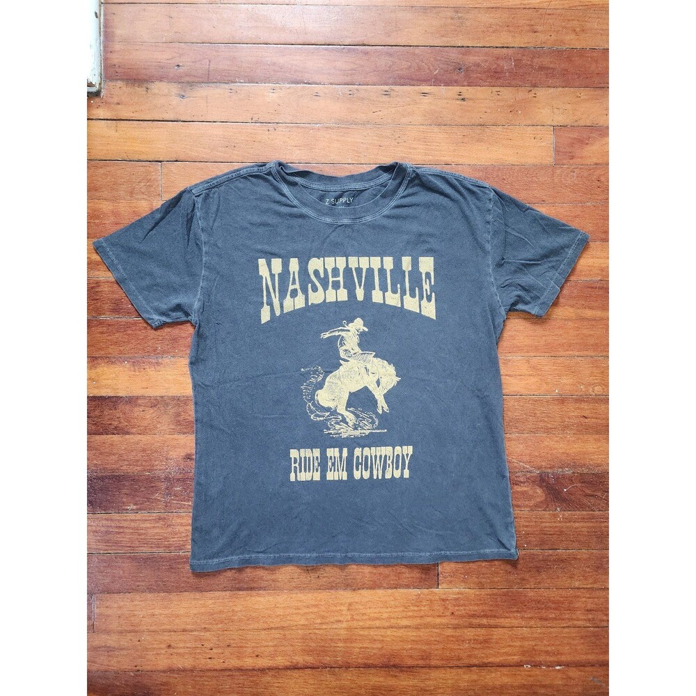 Z SUPPLY Nashville Ride Em Cowboy Boyfriend Tee - S